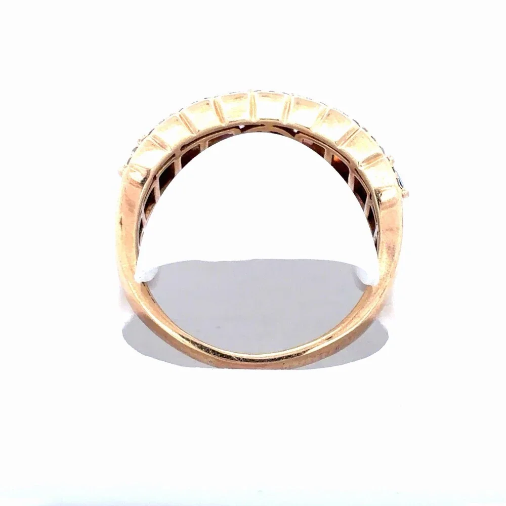 EFFY 14K Yellow Gold Emerald Cut Watercolors Sapphire Diamond Accented Band Ring